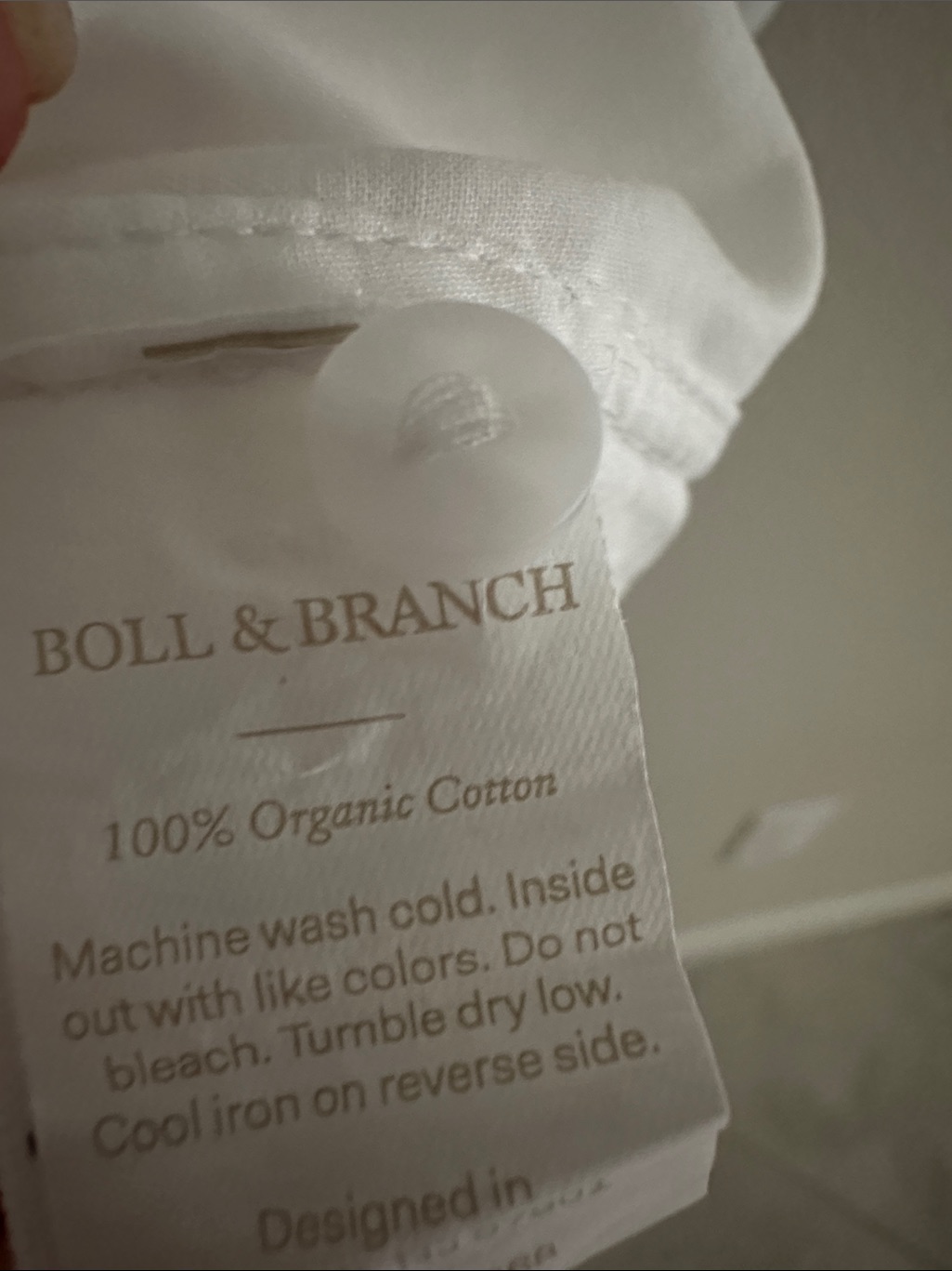 Boll & Branch White 'Bride' Short Sleeve Button Down Top — image 2 of 4